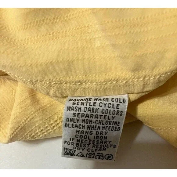 Tommy Bahama Men's Large Yellow Gold 100% Silk Floral Shirt Cursive Neck Label - Picture 3 of 7